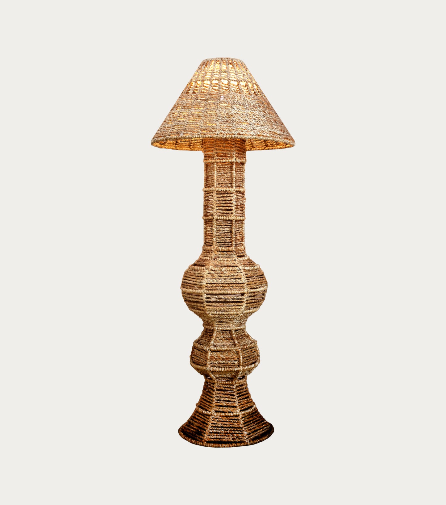 TAVIK FLOOR LAMP - BEIGE - HAND MADE - JUTE