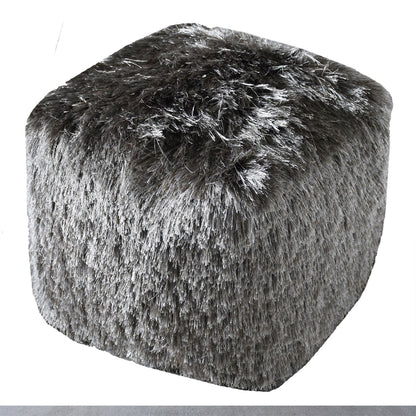 Teton Pouf, Polyester, Grey, Bm Sn, All Cut 