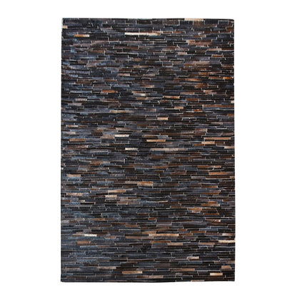 Area Rug, Bedroom Rug, Living Room Rug, Living Area Rug, Indian Rug, Office Carpet, Office Rug, Shop Rug Online, Leather, Dark Brown, , Stripes