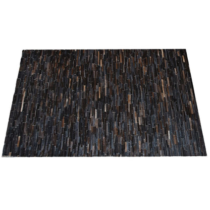 Area Rug, Bedroom Rug, Living Room Rug, Living Area Rug, Indian Rug, Office Carpet, Office Rug, Shop Rug Online, Leather, Dark Brown, , Stripes