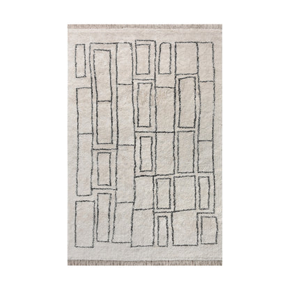 TIMOK RUG - IVORY/CHARCOAL - COTTON