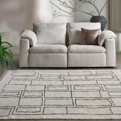 TIMOK RUG - IVORY/CHARCOAL - COTTON