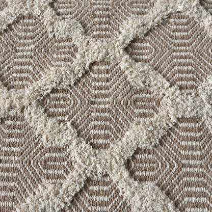 TINSLEY RUG - BEIGE/IVORY - HANDWOVEN - COTTON