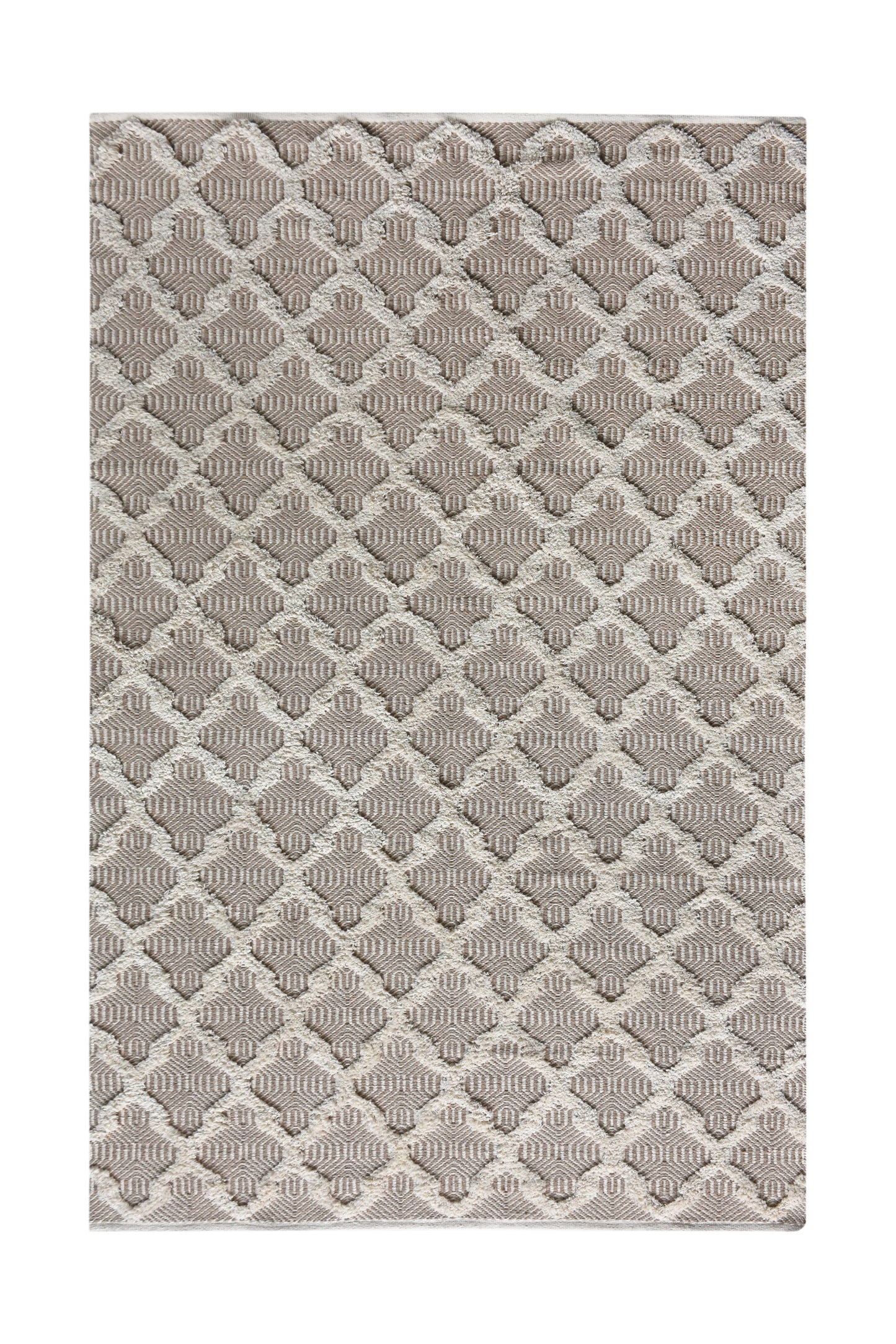 TINSLEY RUG - BEIGE/IVORY - HANDWOVEN - COTTON