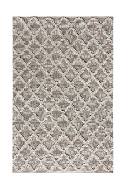 TINSLEY RUG - BEIGE/IVORY - HANDWOVEN - COTTON