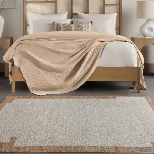 TISOVNIK RUG - NATURAL/IVORY - NZ WOOL/JUTE