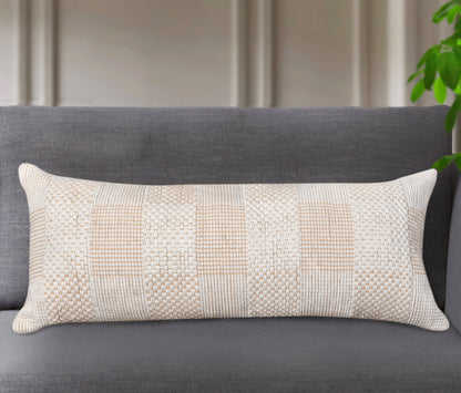 TOORONGO LUMBER CUSHION - IVORY - HANDWOVEN - COTTON