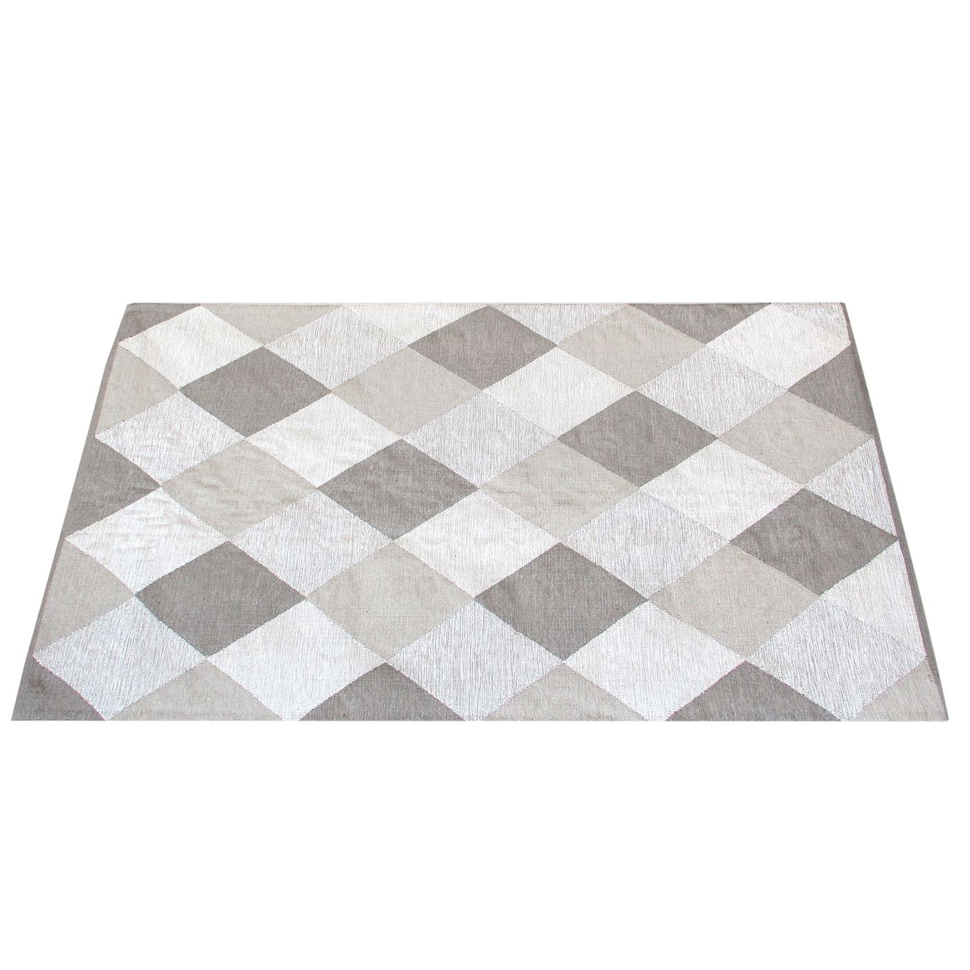 Area Rug, Bedroom Rug, Living Room Rug, Living Area Rug, Indian Rug, Office Carpet, Office Rug, Shop Rug Online, Cotton, Natural White, Grey, Beige, Pitloom, Flat Weave, Diamond