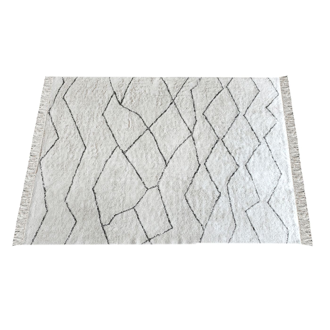 Area Rug, Bedroom Rug, Living Room Rug, Living Area Rug, Indian Rug, Office Carpet, Office Rug, Shop Rug Online, Cotton, Natural White, Charcoal, Bm Fn, All Cut, Geometrical