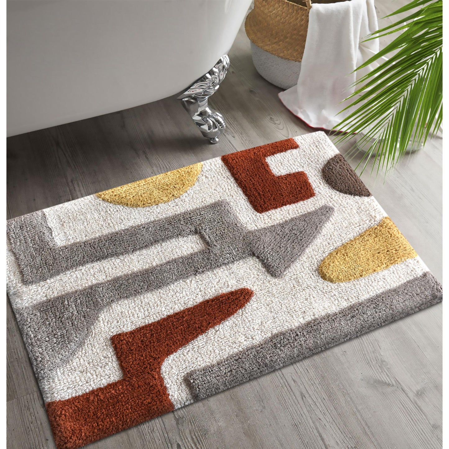 TRIOMF BATH RUG - IVORY/MULTI - COTTON - TABLE TUFTED