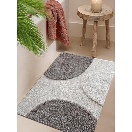 CIZELE BATH RUG - IVORY/GREY - COTTON - TABLE TUFTED