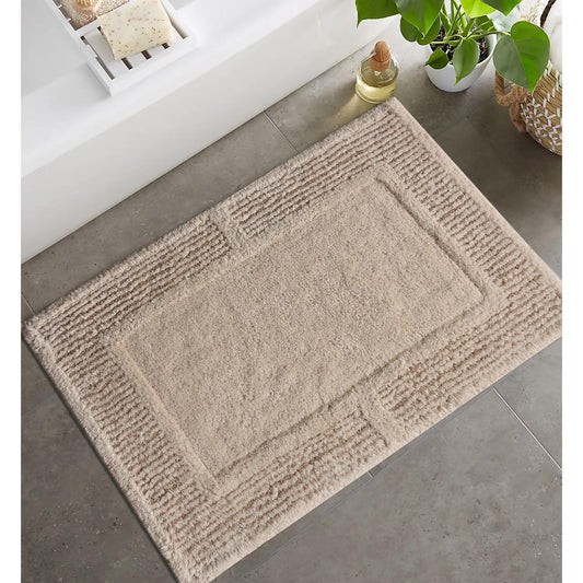 LAUKO BATH RUG - IVORY - COTTON - TABLE TUFTED