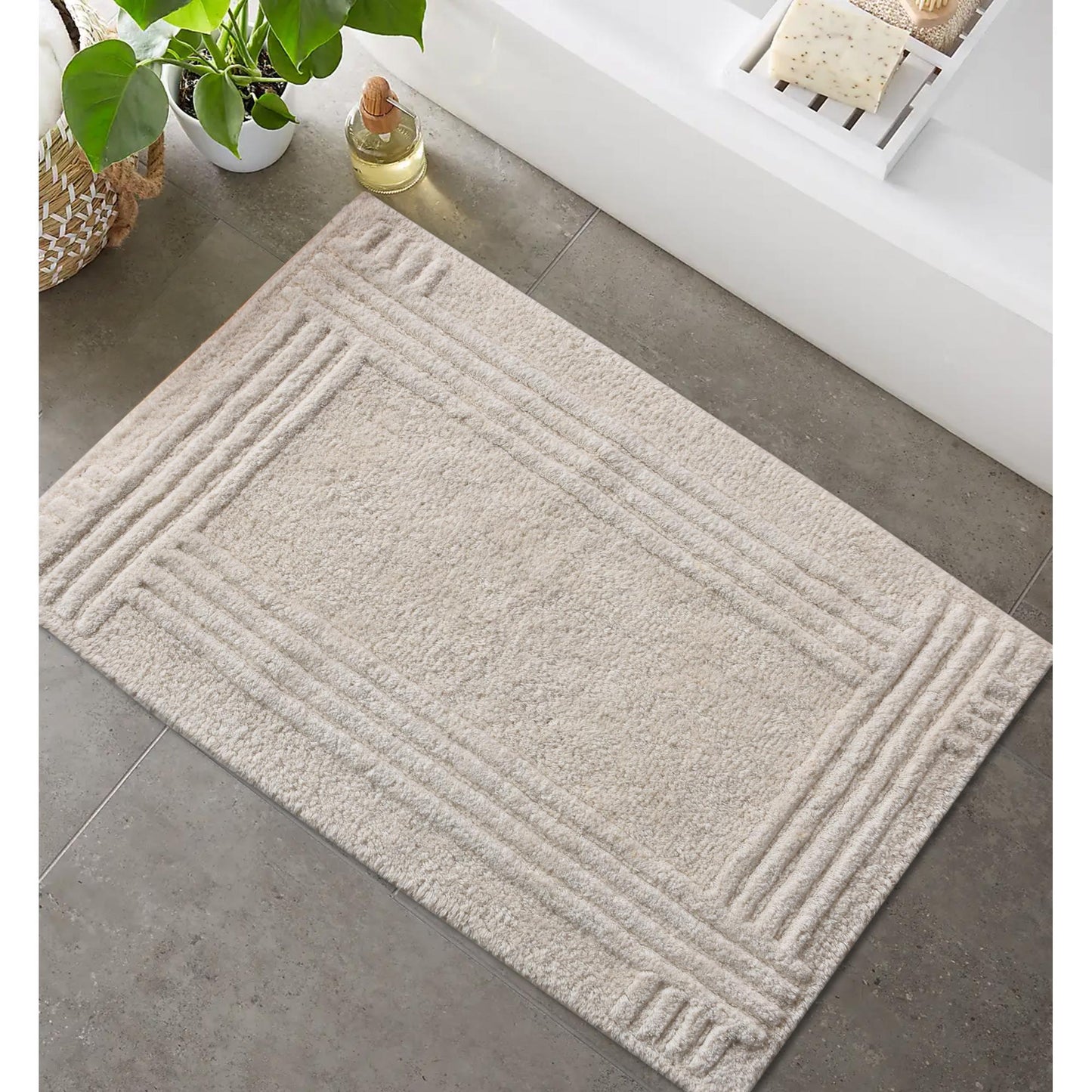 MAXIME BATH RUG - IVORY - COTTON - TABLE TUFTED