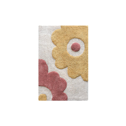 MOLEFI BATH RUG - IVORY/BLUSH/YELLOW - COTTON - TABLE TUFTED