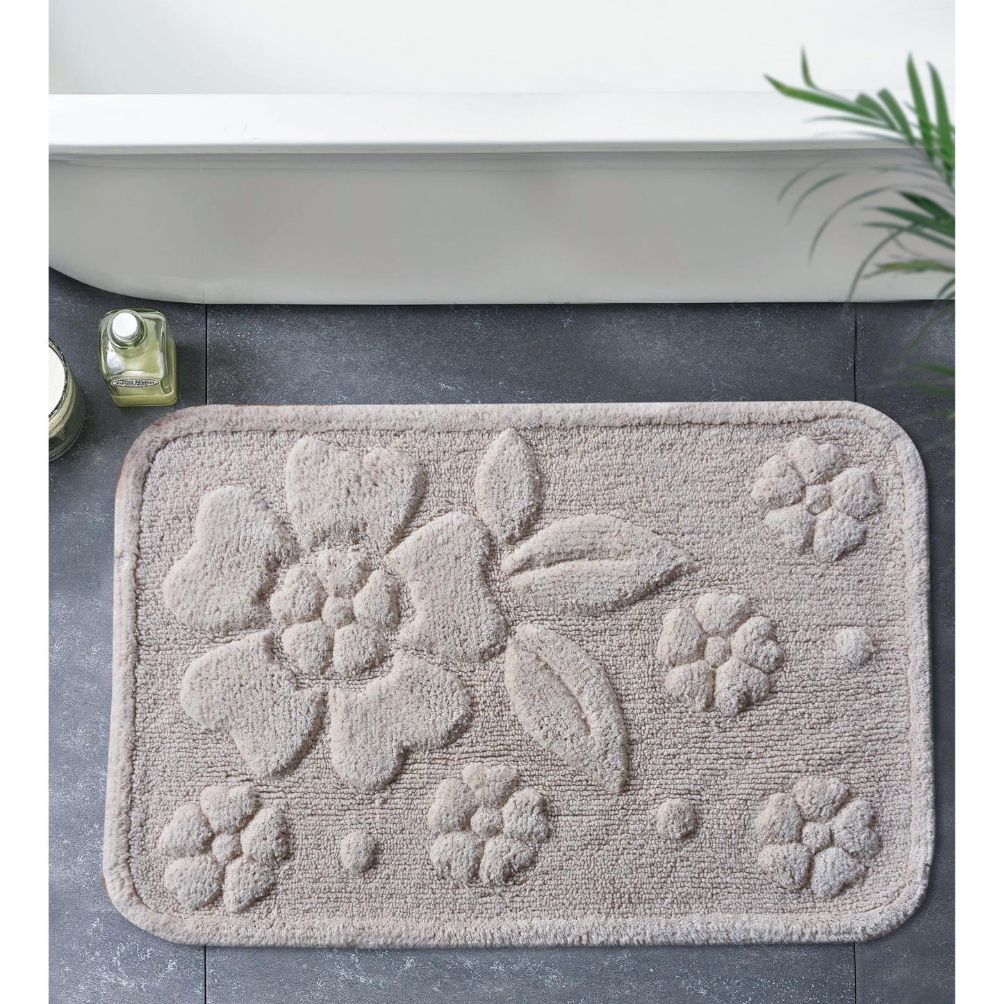 SCHELL BATH RUG - IVORY - COTTON - TABLE TUFTED