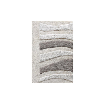 TEBOTHO BATH RUG - IVORY/GREY - COTTON - TABLE TUFTED