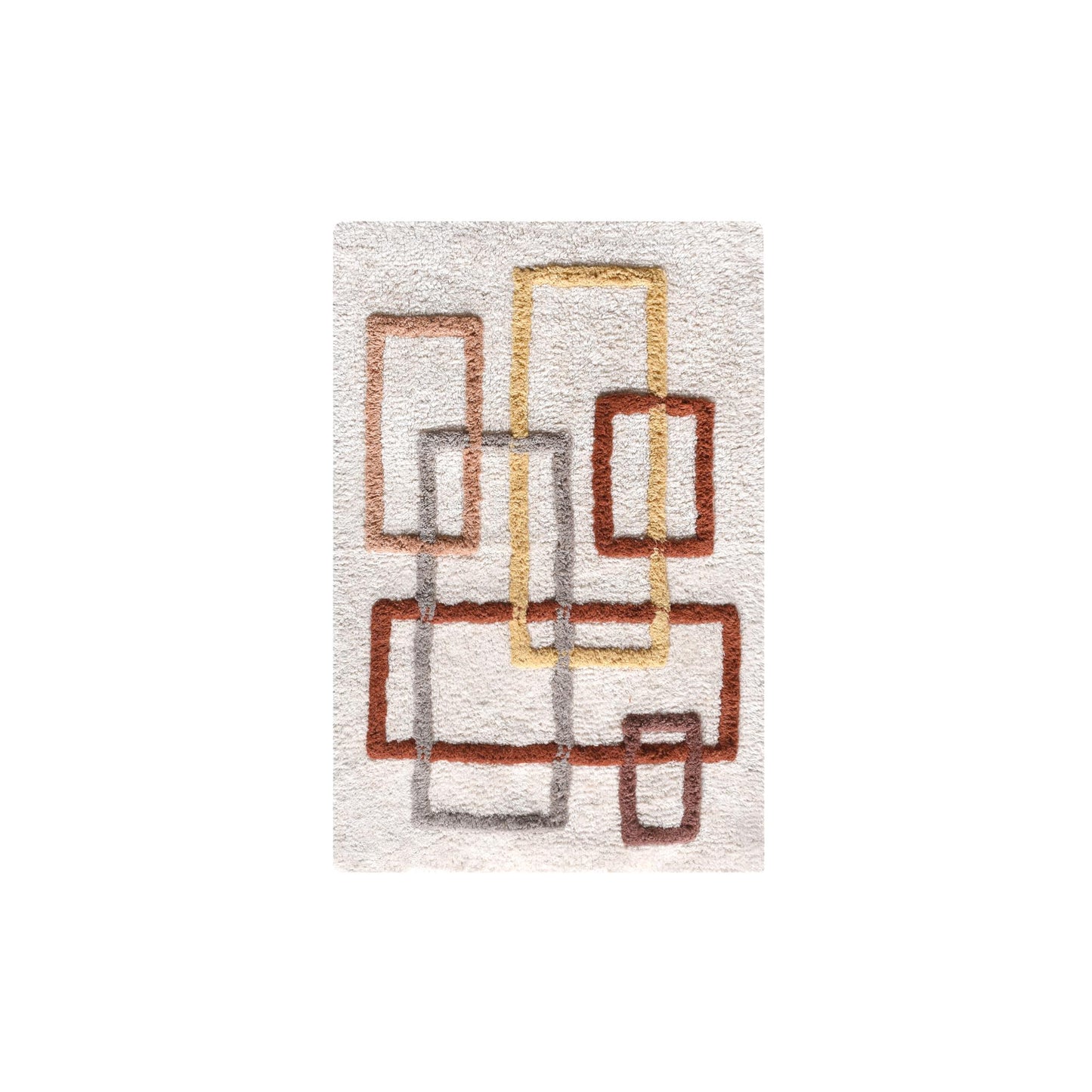 TSWELA BATH RUG - IVORY/MULTI - COTTON - TABLE TUFTED
