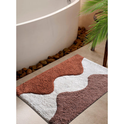 SKILPAD BATH RUG - IVORY/BROWN - COTTON - TABLE TUFTED