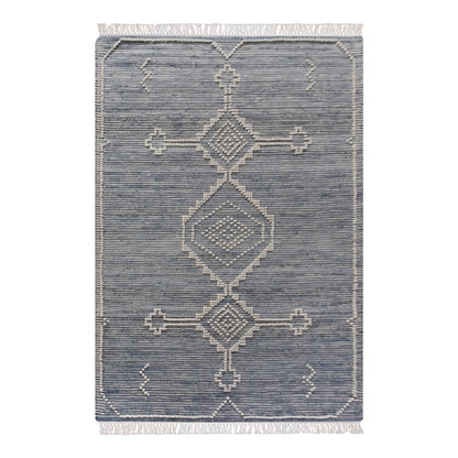 Area Rug, Bedroom Rug, Living Room Rug, Living Area Rug, Indian Rug, Office Carpet, Office Rug, Shop Rug Online, Denim, Wool, Natural White, Blue, , bohemian 