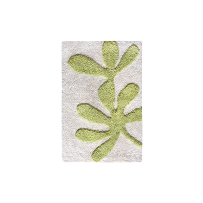 MALUTI BATH RUG - IVORY/GREEN - COTTON - TABLE TUFTED
