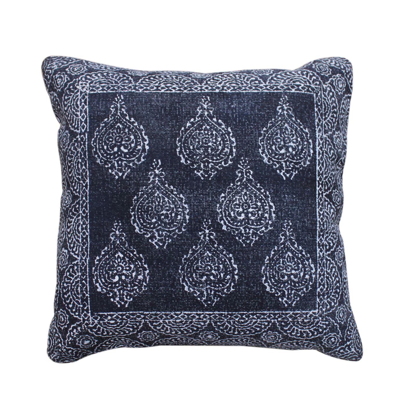 Loftus Pillow, Cotton, Printed, Grey, Pitloom, Flat Weave
