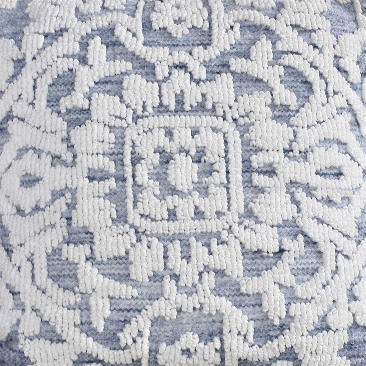 Vaclav-Ii Cushion, Pet, Micro Fiber, Blue, Natural White, Circular Knitting, All Loop