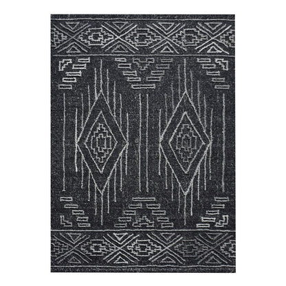 Area Rug, Bedroom Rug, Living Room Rug, Living Area Rug, Indian Rug, Office Carpet, Office Rug, Shop Rug Online, Wool, Charcoal, Hand woven, All Loop, Traditional