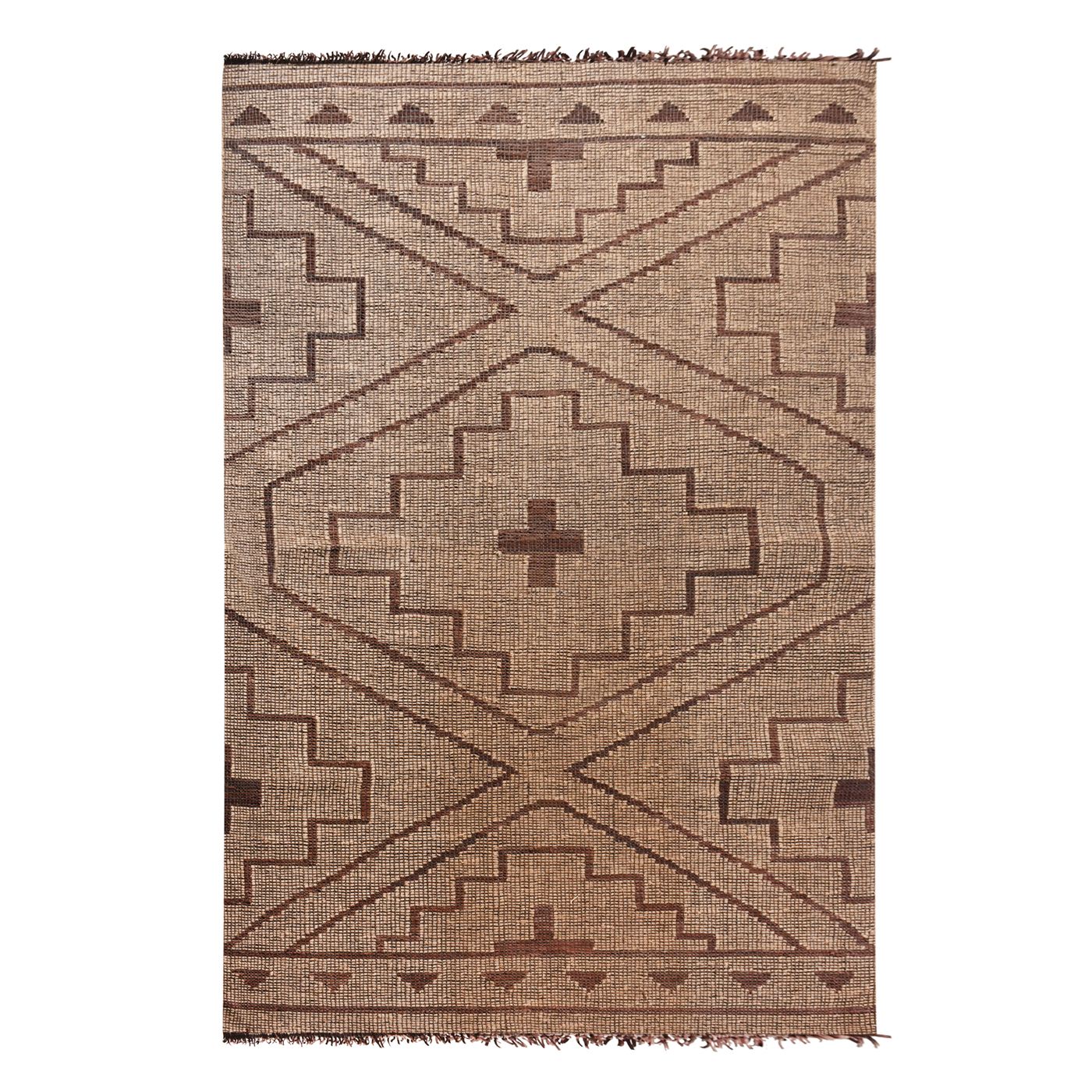 Area Rug, Bedroom Rug, Living Room Rug, Living Area Rug, Indian Rug, Office Carpet, Office Rug, Shop Rug Online, Jute, Leather, Natural, Brown, Punja, Flat Weave, tribal