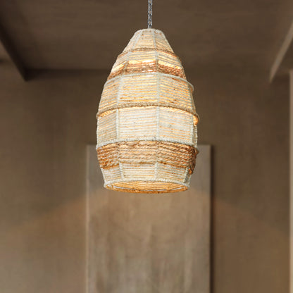VALPARA LAMP - IVORY/NATURAL - HAND MADE - JUTE