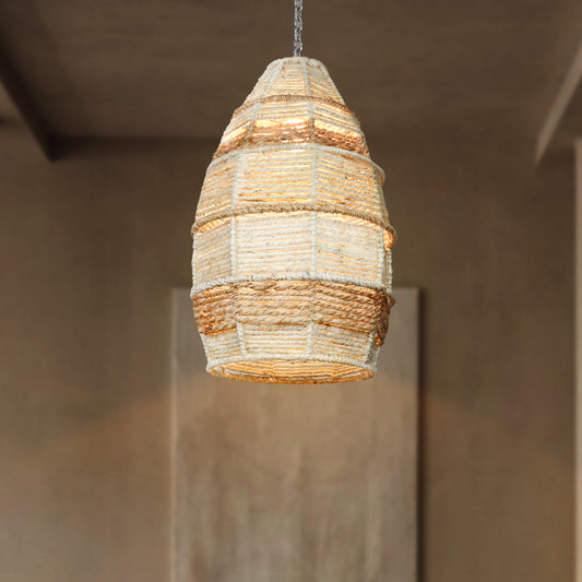 VALPARA LAMP - IVORY/NATURAL - HAND MADE - JUTE