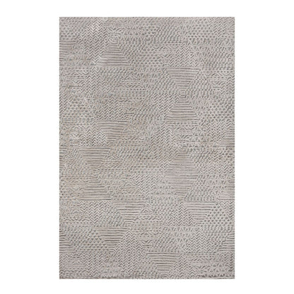 Area Rug, Bedroom Rug, Living Room Rug, Living Area Rug, Indian Rug, Office Carpet, Office Rug, Shop Rug Online, Micro Fiber Polyester, Grey, Circular Knitting, Cut And Loop, intricate