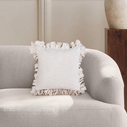 VASLUI CUSHION - COTTON - IVORY - HANDMADE