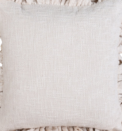 VASLUI CUSHION - COTTON - IVORY - HANDMADE