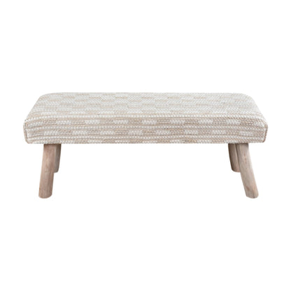 VELEKA BENCH - IVORY - HAND WOVEN - WOOL/JUTE