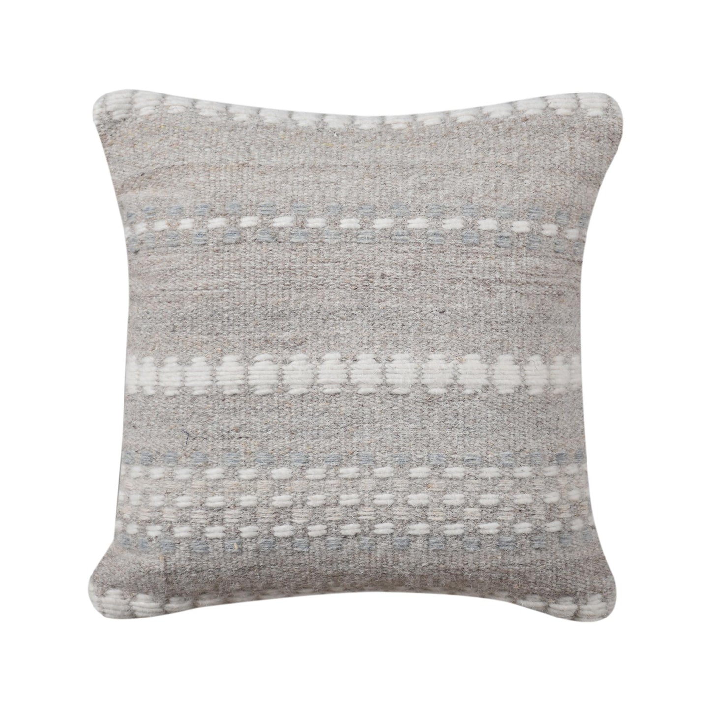 VERNOUX CUSHION - WOOL - IVORY/BLUE/BEIGE