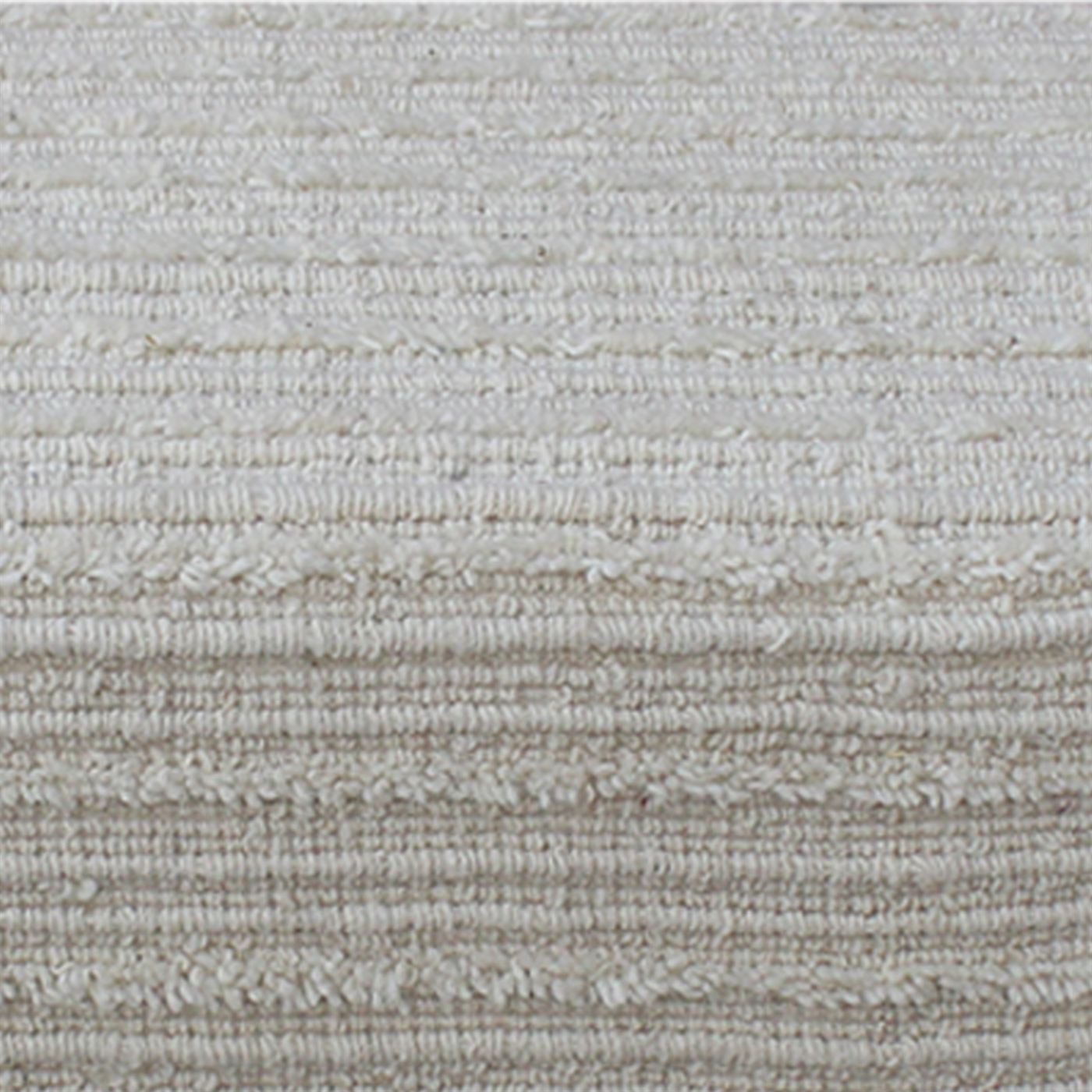 Vesoul Bench, Wool, Polyester, Natural White, Hand woven, Cut And Loop