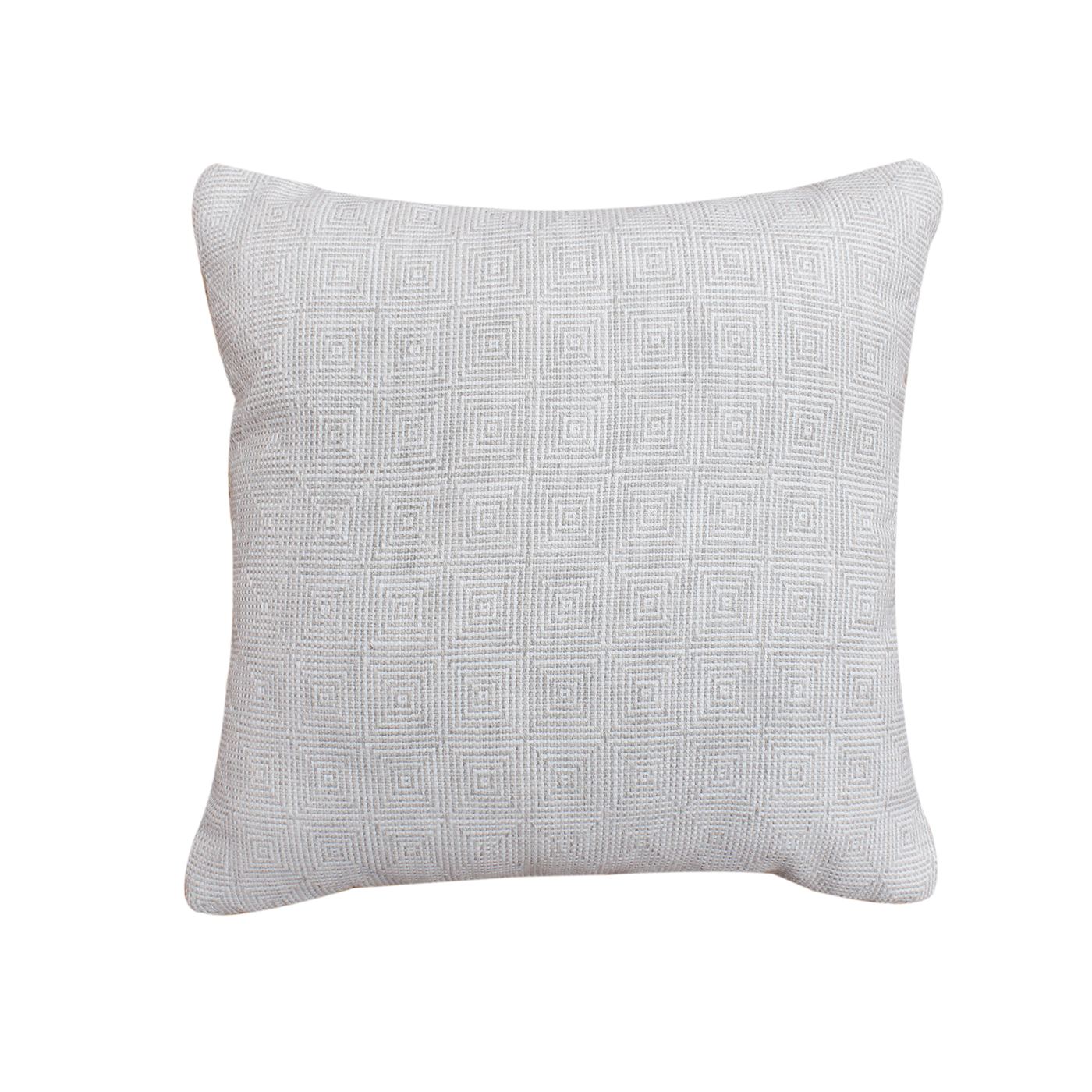 Vindict Cushion, Blended Fabric, Natural White, Machine Made, Flat Weave