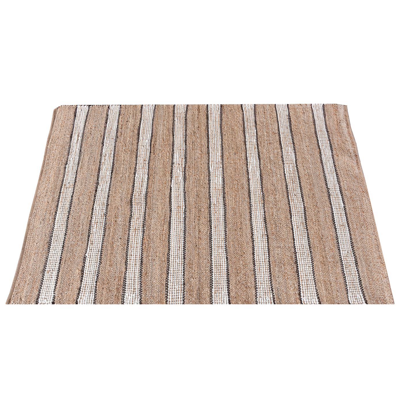 Area Rug, Bedroom Rug, Living Room Rug, Living Area Rug, Indian Rug, Office Carpet, Office Rug, Shop Rug Online, Hemp, Leather, Polyester, Natural, Brown, Pitloom, Flat Weave, Stripe