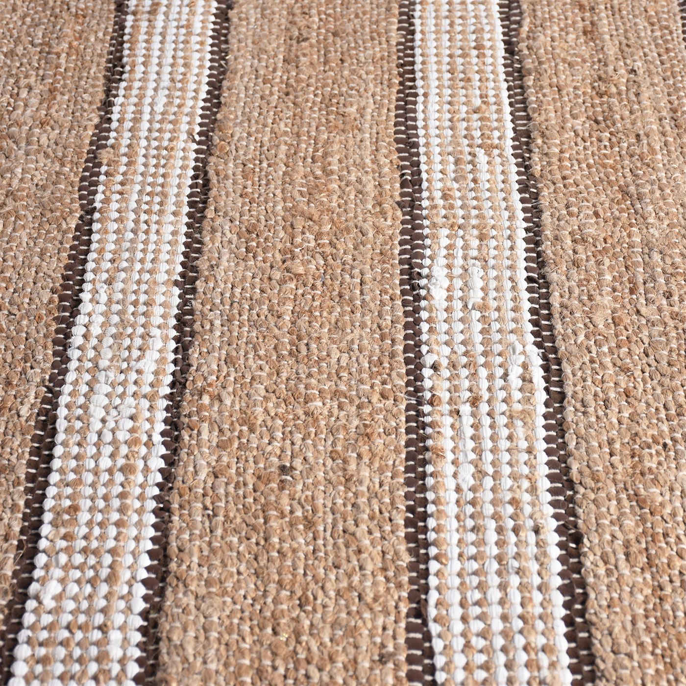 Area Rug, Bedroom Rug, Living Room Rug, Living Area Rug, Indian Rug, Office Carpet, Office Rug, Shop Rug Online, Hemp, Leather, Polyester, Natural, Brown, Pitloom, Flat Weave, Stripe