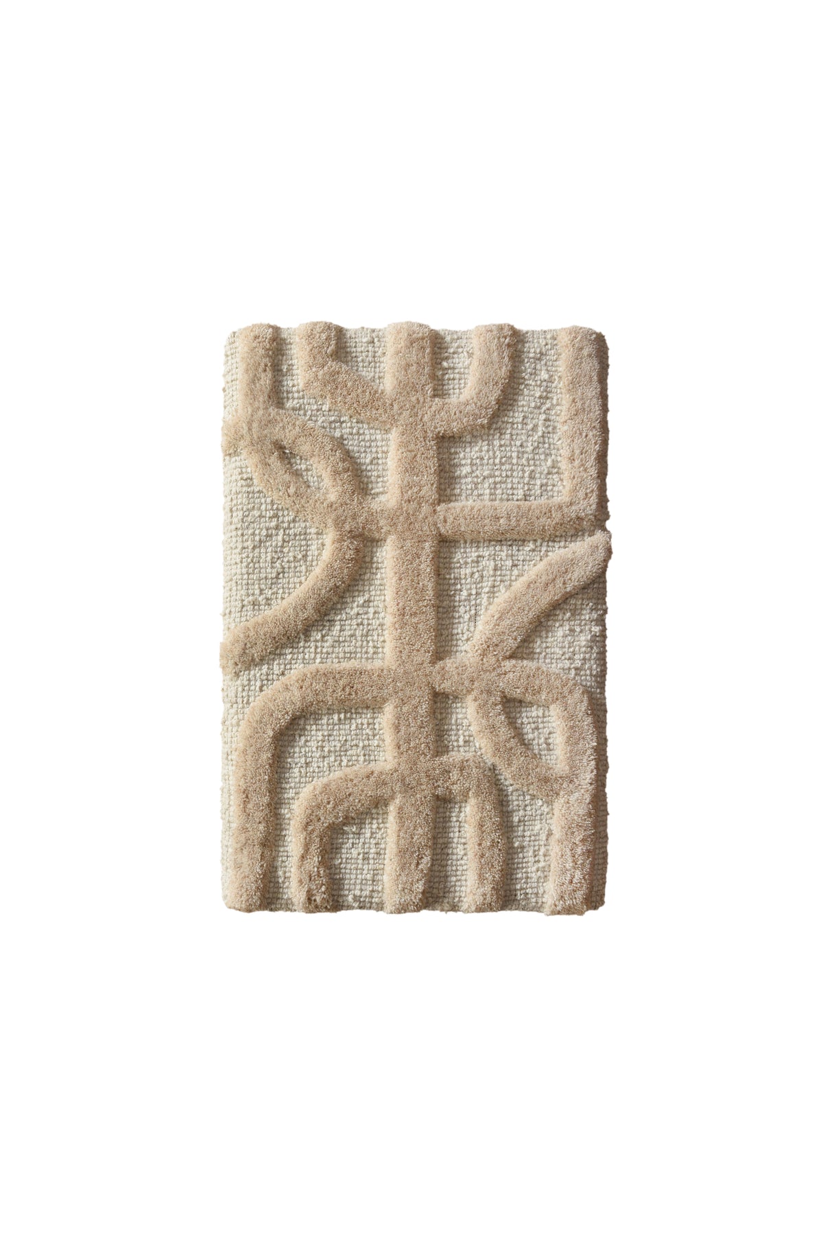 VINTOND WALL ART AND YATENO WALL ART - IVORY/LIGHT BEIGE - HAND TUFTED - WOOL & MDF
