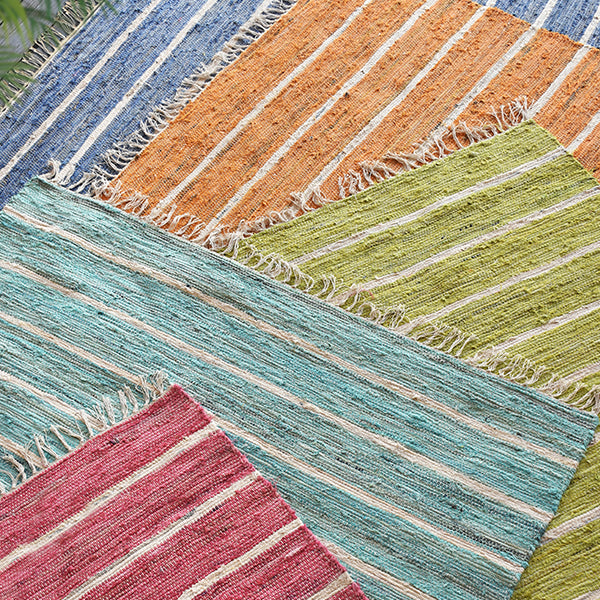 Area Rug, Bedroom Rug, Living Room Rug, Living Area Rug, Indian Rug, Office Carpet, Office Rug, Shop Rug Online,  Recycled Fabric, Pitloom, Flat Weave, Stripes