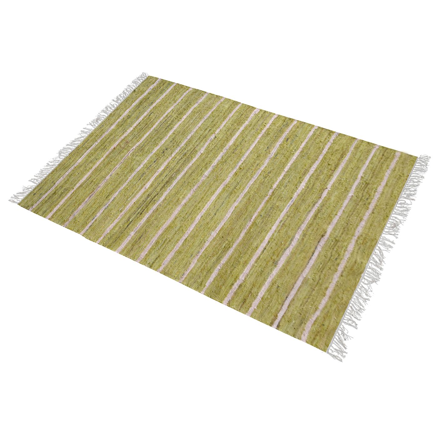 Area Rug, Bedroom Rug, Living Room Rug, Living Area Rug, Indian Rug, Office Carpet, Office Rug, Shop Rug Online,  Recycled Fabric, Lime, Pitloom, Flat Weave, Stripes