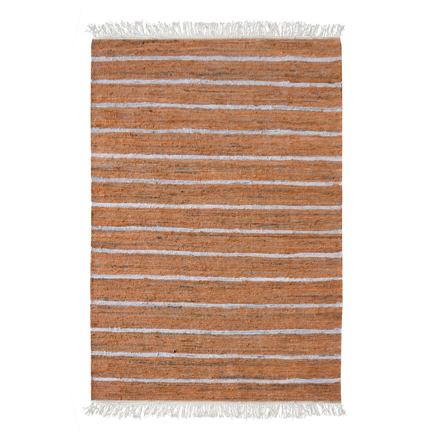 Area Rug, Bedroom Rug, Living Room Rug, Living Area Rug, Indian Rug, Office Carpet, Office Rug, Shop Rug Online,  Recycled Fabric, Orange, Pitloom, Flat Weave, Stripes