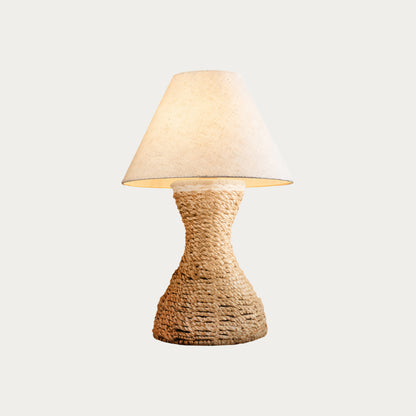 VOREN TABLE LAMP - NATURAL/IVORY - HAND MADE - JUTE