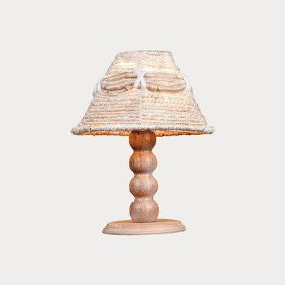 WAIMARU TABLE LAMP - IVORY/MEDIUM NATURAL - HAND MADE - JUTE/WOOL