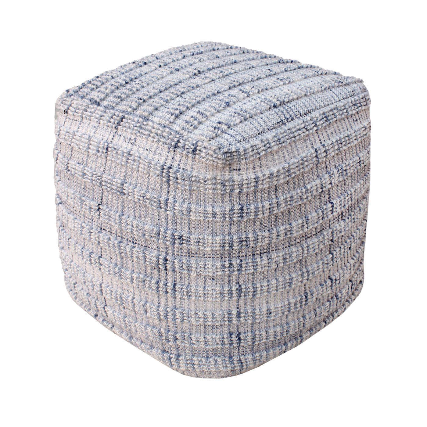 Wasta Pouf, Pet, Blue, Hand woven / All Loop