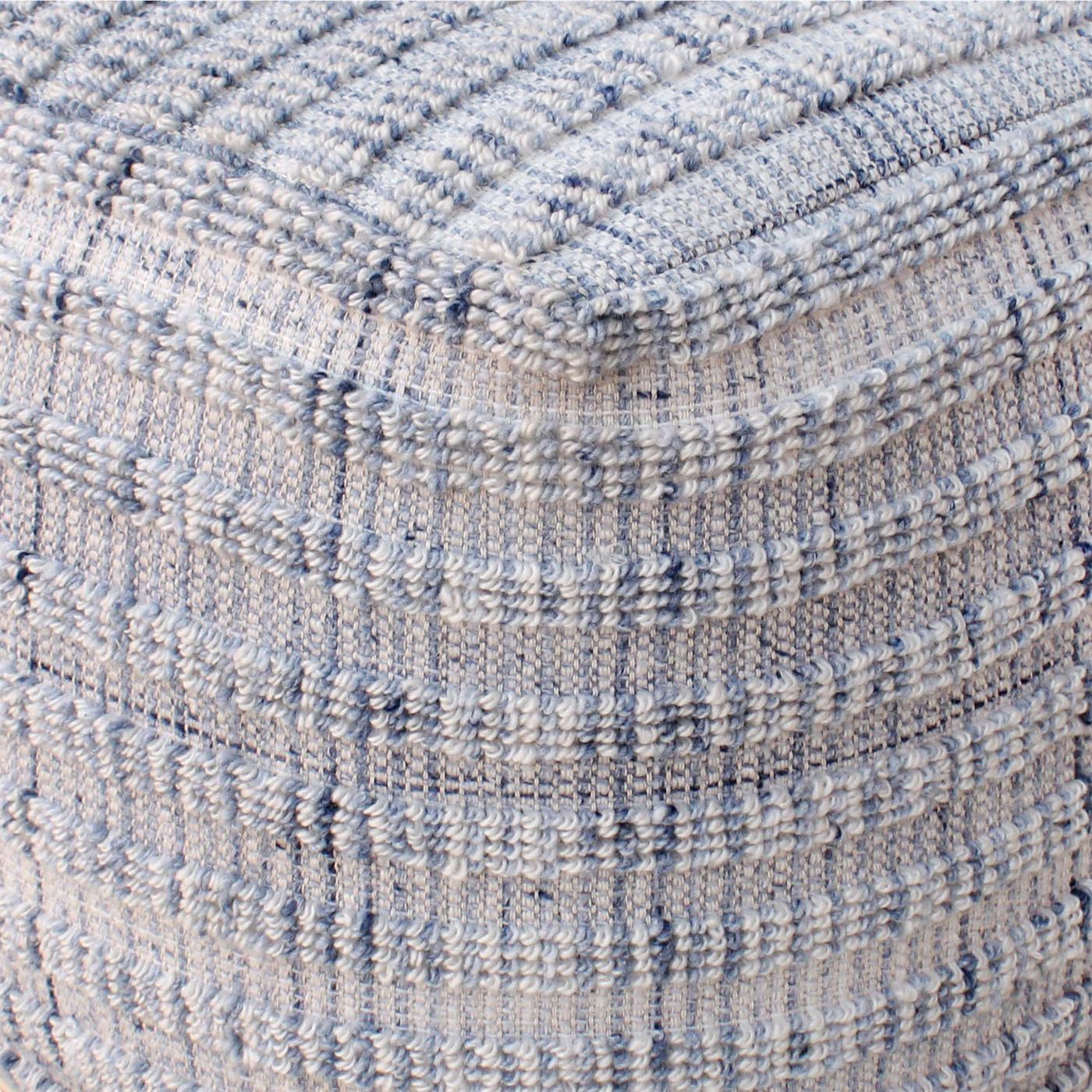 Wasta Pouf, Pet, Blue, Hand woven / All Loop