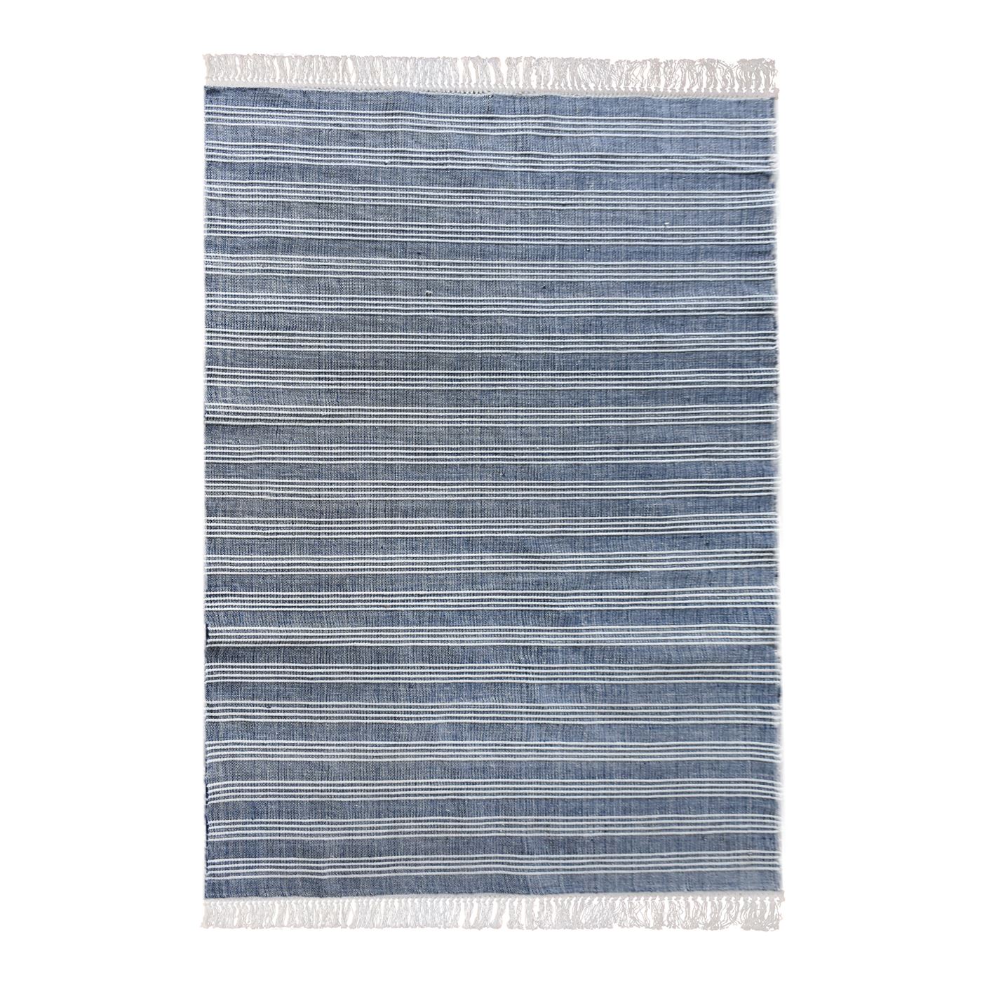 Area Rug, Bedroom Rug, Living Room Rug, Living Area Rug, Indian Rug, Office Carpet, Office Rug, Shop Rug Online, Pet, Blue,Natural White, Pitloom, Flat Weave, Stripes