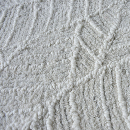 Area Rug, Bedroom Rug, Living Room Rug, Living Area Rug, Indian Rug, Office Carpet, Office Rug, Shop Rug Online , Wool, Grey, Natural White, Hand tufted, Cut And Loop, Modern