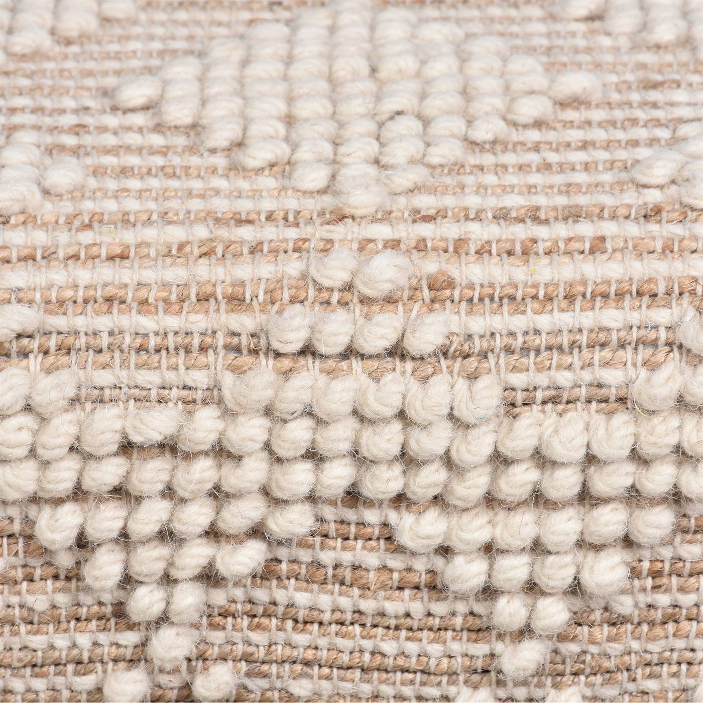 Wedge Bench, 80x30x40 cm, Natural, Natural White, Jute, Wool, Hand Woven, Pitloom, All Loop